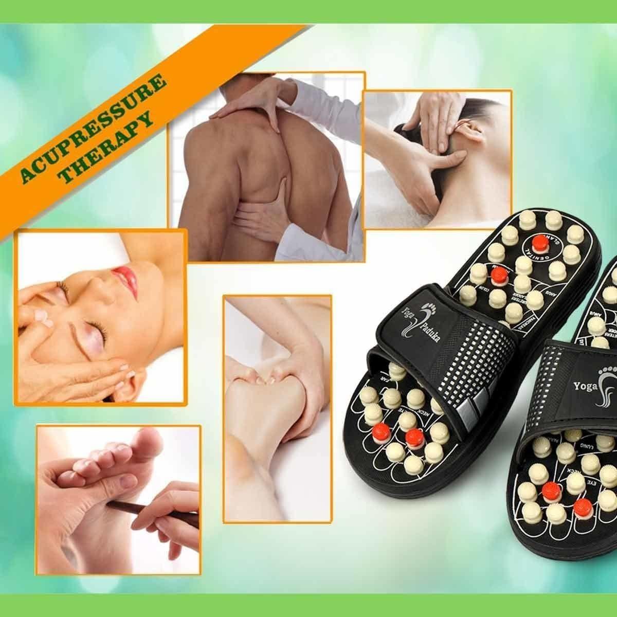 Acupressure and Magnetic Therapy Paduka Slippers for (Full Body Blood Circulation) For Men and Women