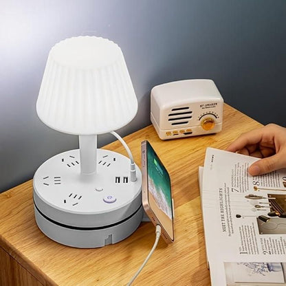 3 in 1 Dimmable LED Table Lamp (LIGHT+ CHARGING POINTS +MOBILE STAND)