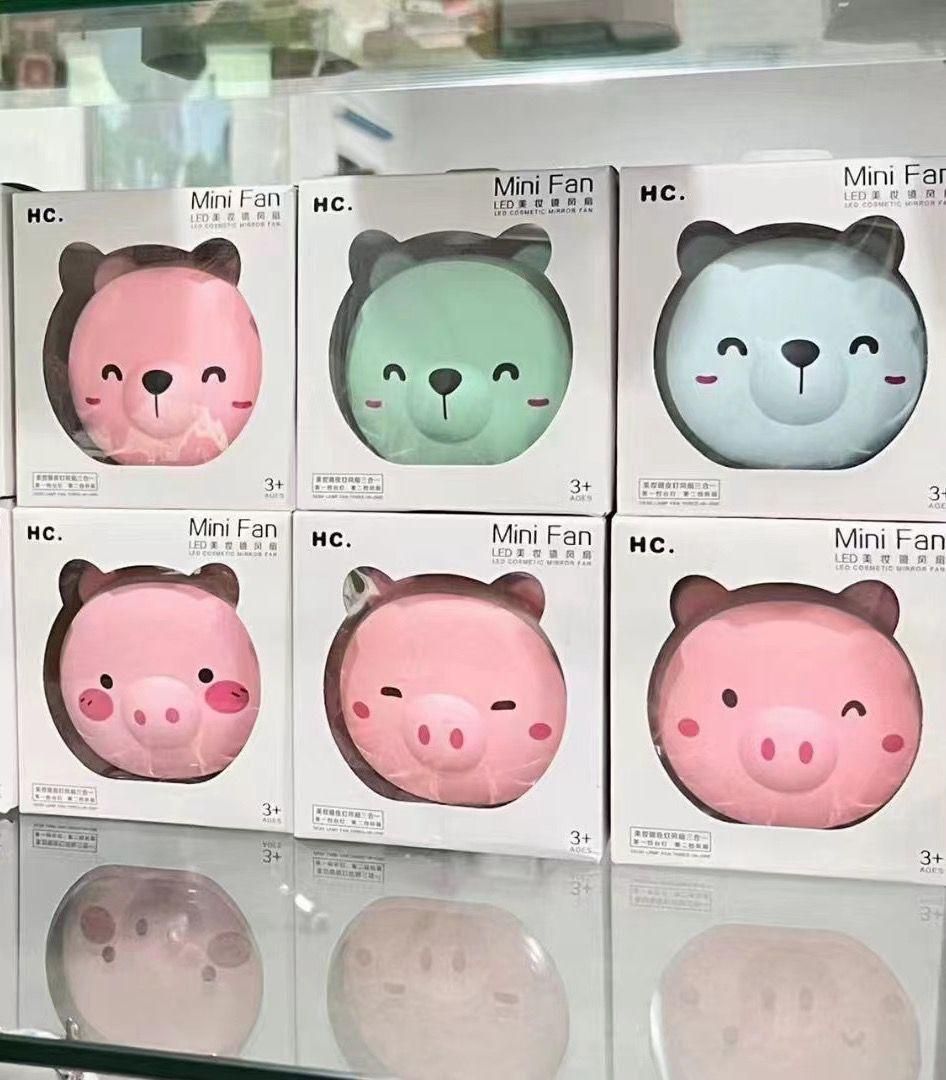 Cute Piggy Pocket LED Fan (Best Gift For Your Loved Ones) 💖